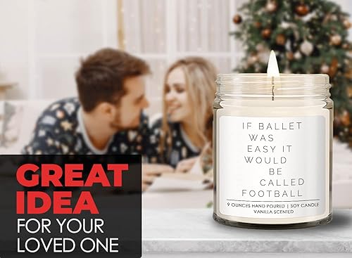 Miniatura 2 de Vela perfumada de ballet con citas divertidas si el ballet fuera fácil, sería llamado fútbol – Ideas de regalo de baile para bailarina, bailarina,