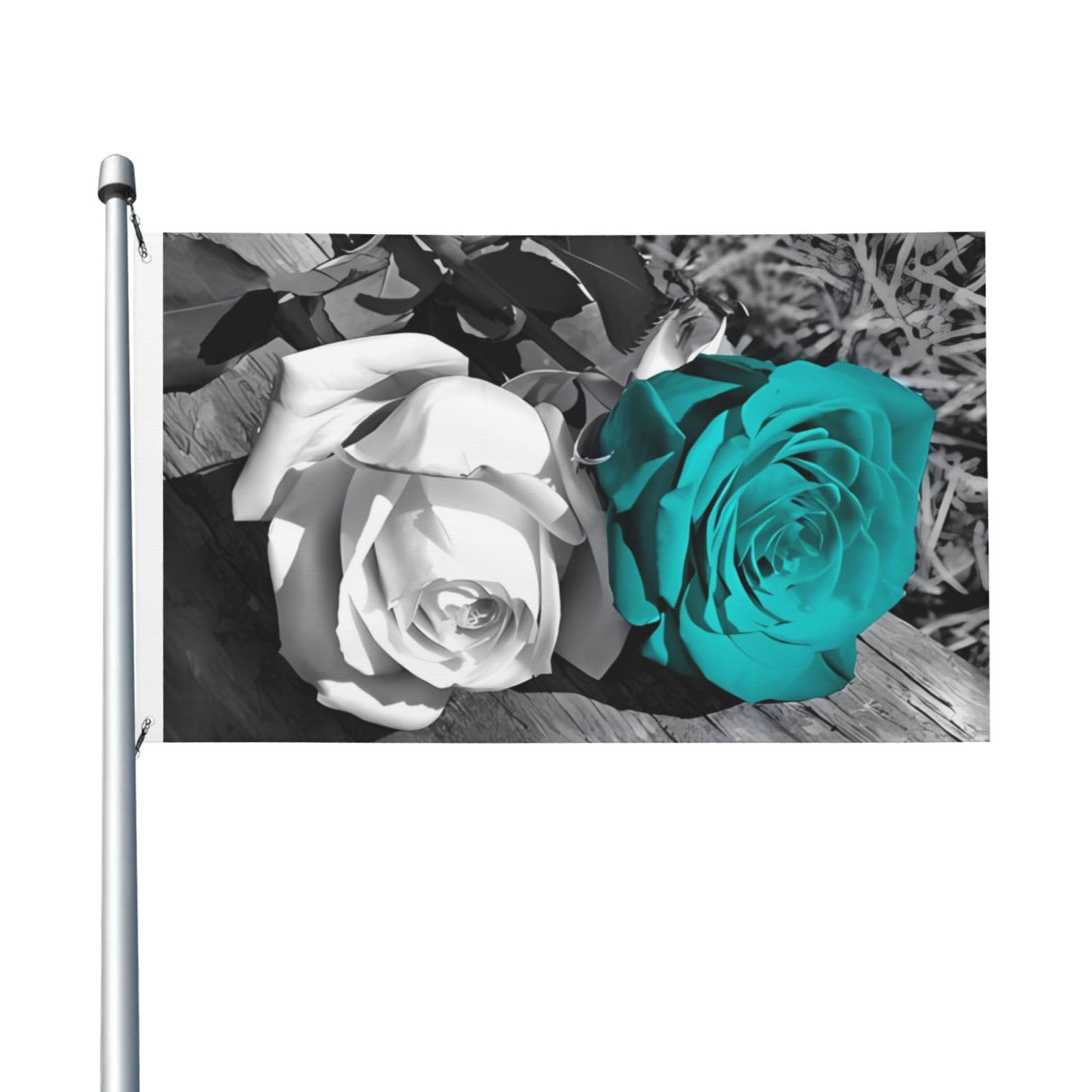 ARGOOFG Bandiera Da Giardino 4 Luglio, 30,5x45,7 Cm, Double-face, Motivo Floreale Patriottico Rosso, Bianco E Blu, Resistente UV