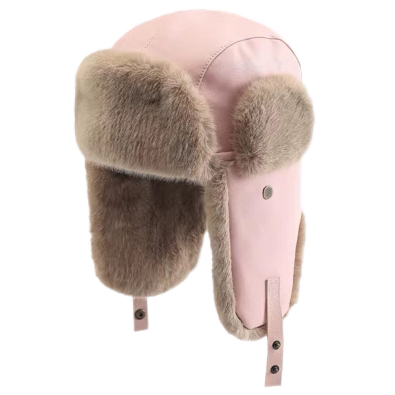 GIBZ Gorro de Aviador para Mujere Invierno Sombrero de Trampero con Orejeras Gorro Ruso de Piel