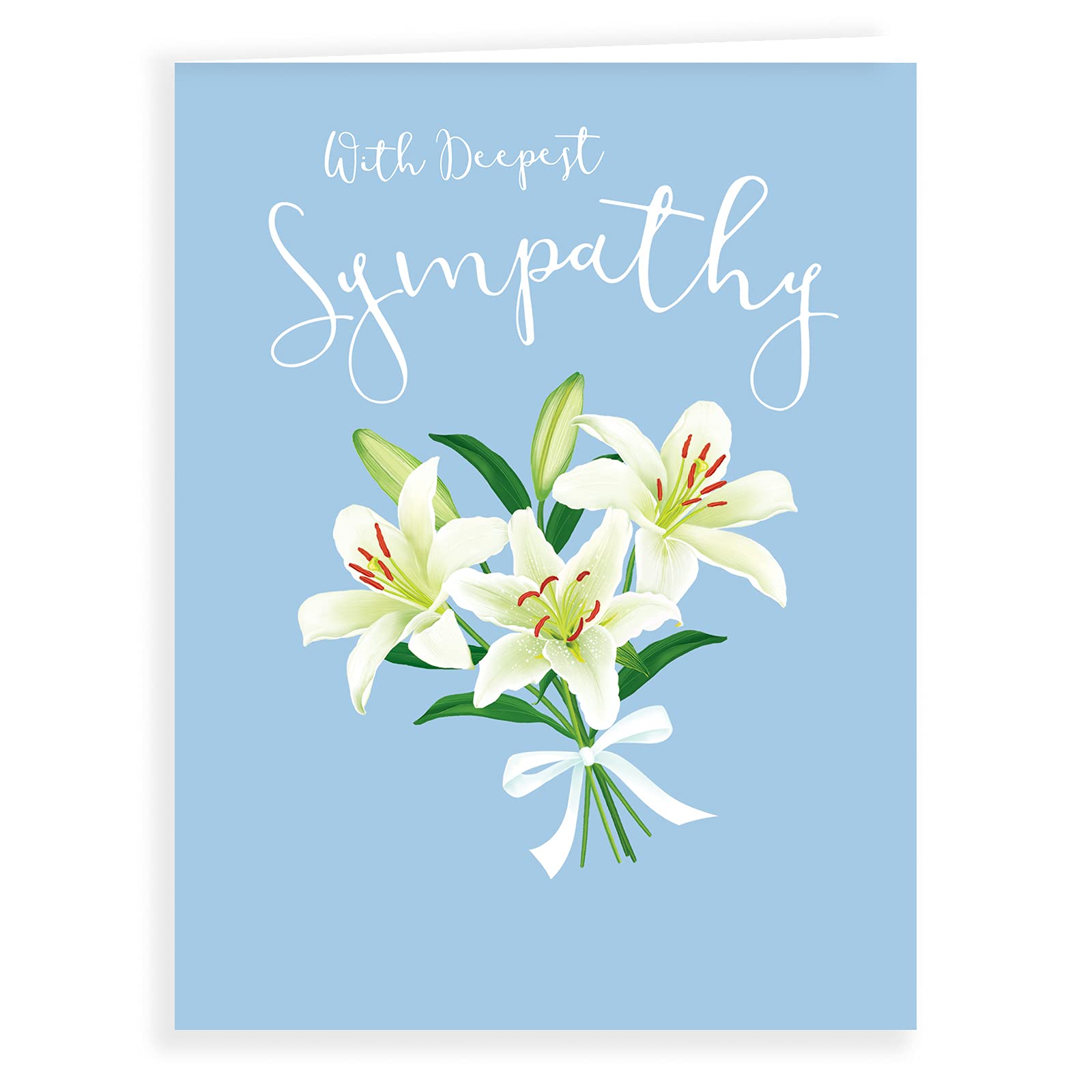 Koko Designs Luxury Beautiful Contemporary Deepest Sympathy Card - 8 x 6 inches, K70013,Green