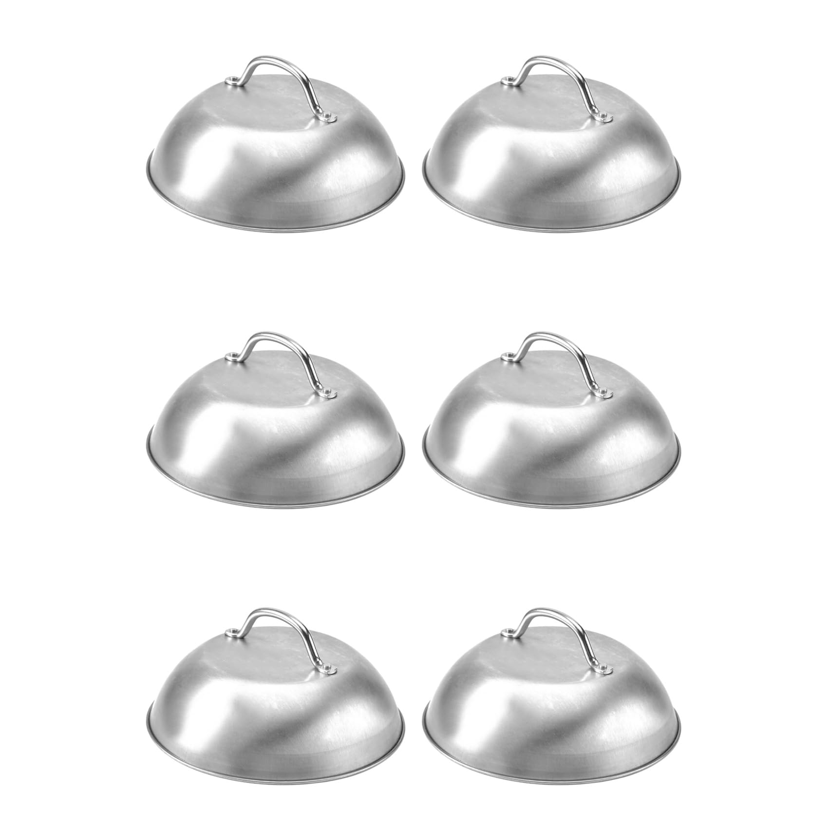 Aundhegrtt 6X Stainless Steel Steak Cover Thicken Western Restaurant Western Food Cover Hand Handle Steak Cover Hemispherical Cover
