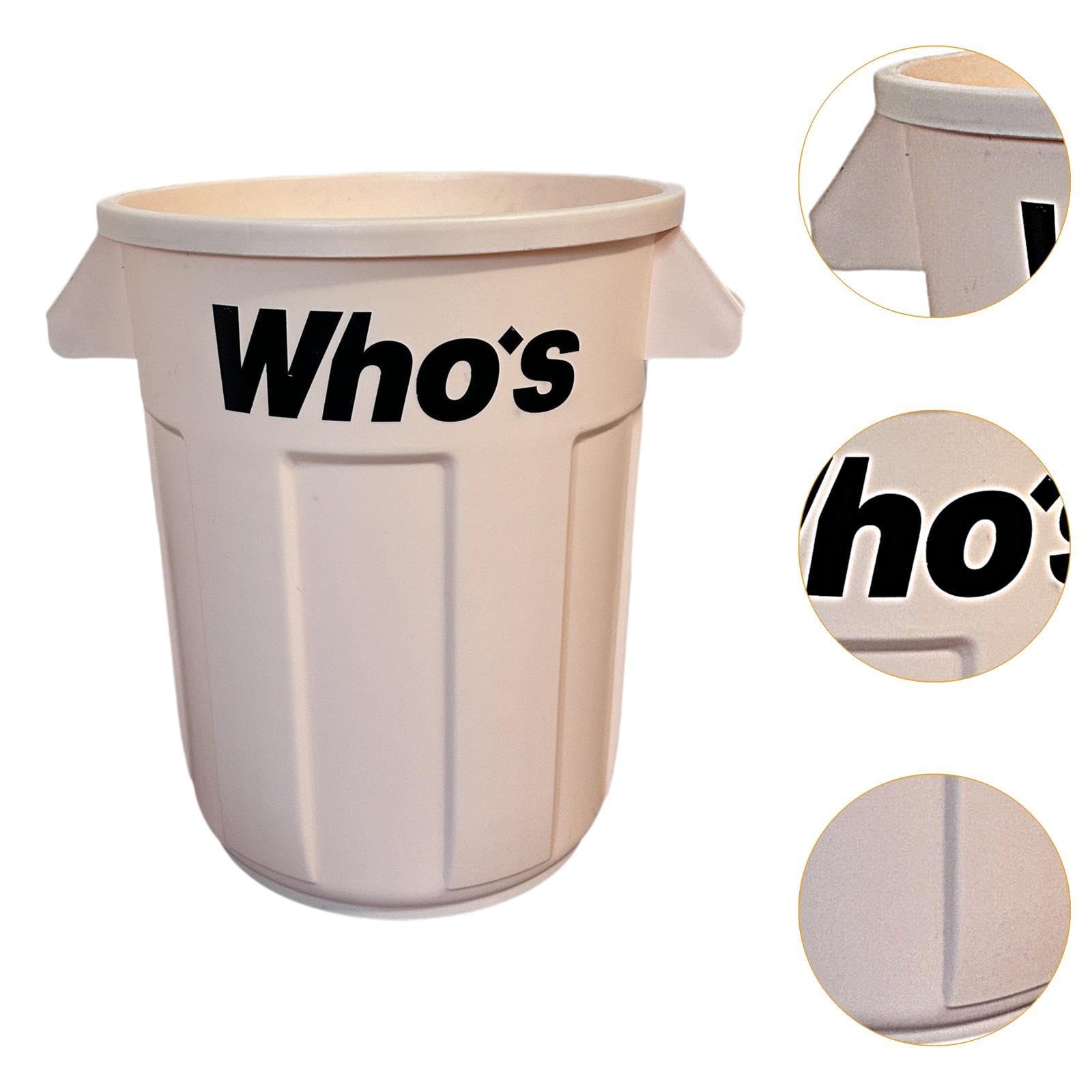 Papelera Contenedor de Basura Cesto Organizador Basurero Grande de PP Diseño Práctico para Reciclaje y Ordenamiento Adecuado para Hogar Dormitorio, Blanco