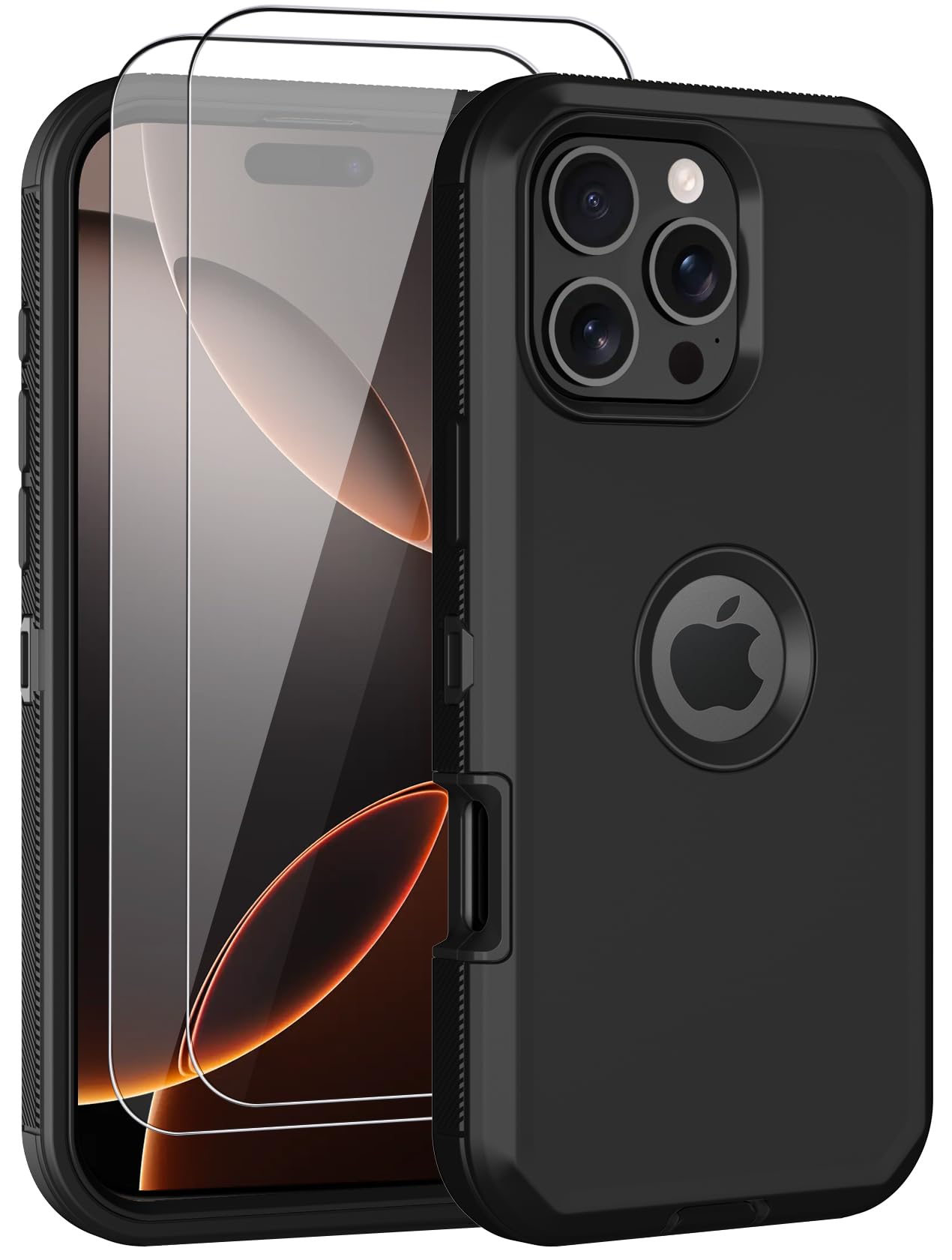 Aimoll-88 for iPhone 16 Pro Max Case,with 2 Screen Protector Heavy Duty Drop Protection,Full Body 3 Layer Rugged Shockproof Dust-Proof Protective