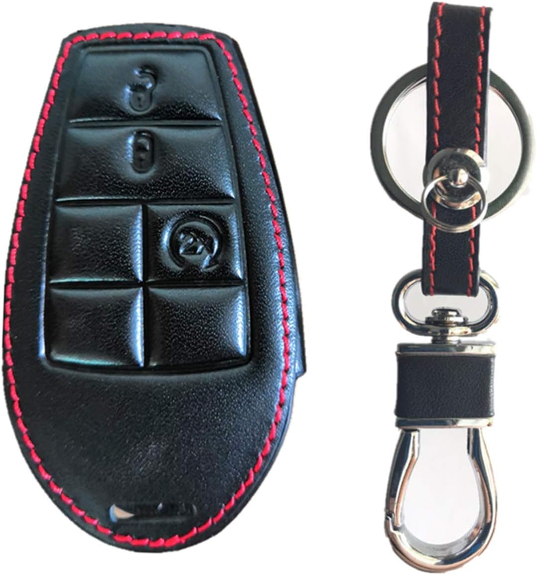 KAWIHEN Leather Key Fob Cover Compatible with Chrysler 300 Dodge Challenger Durango Grand Caravan Journey Ram Truck 1500-3500 Keyless Entry Key Fob Case M3N5WY783X IYZ-C01C GQ4-53T 267F-5WY783X