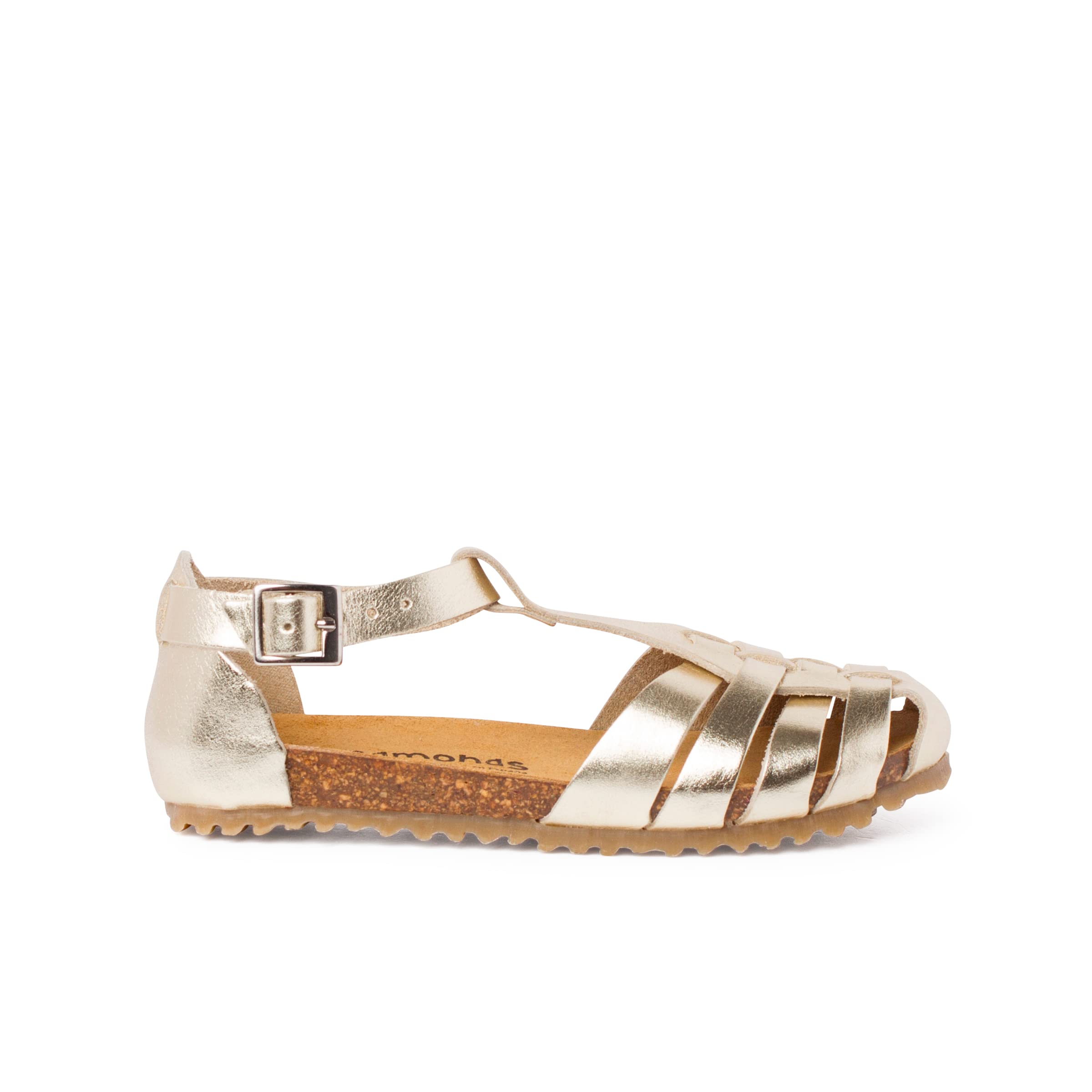 Pisamonas Cangrejeras Piel Niña Y Mujer Suela Bio Talla 38 Color Oro
