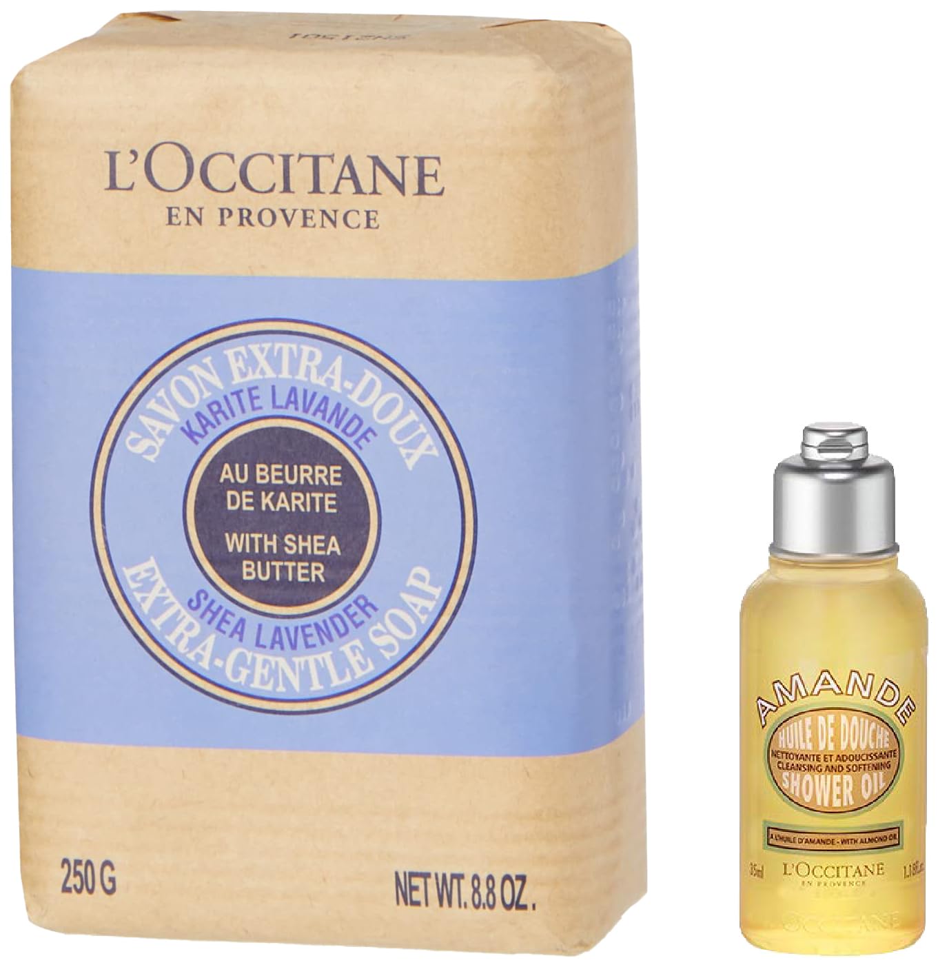 L'Occitane Shea Butter Extra Gentle Soap - Lavender & L'Occitane Almond Shower Oil Combo-image-15
