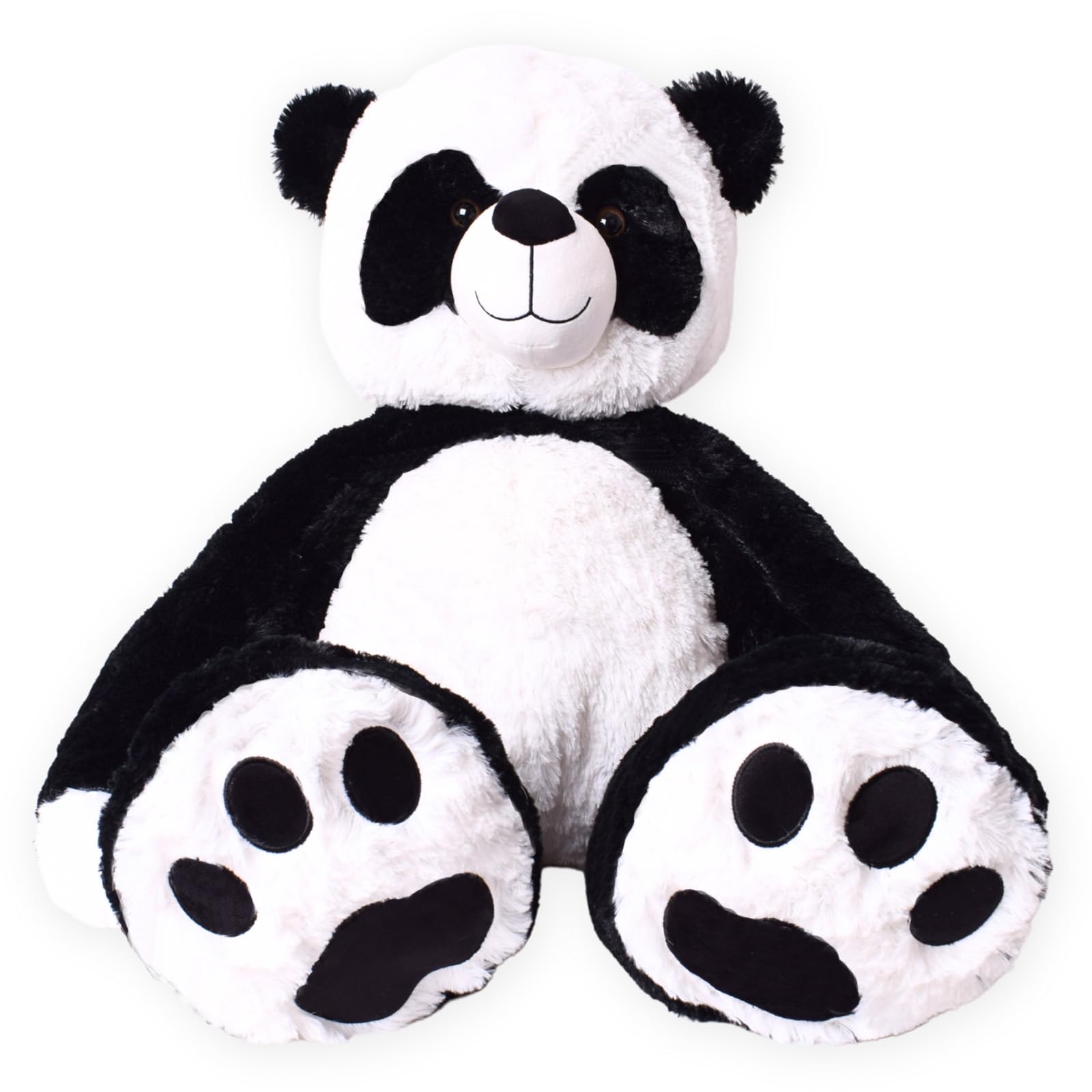 TE-Trend Peluche panda XXL 100 cm, peluche de qualité supérieure, un excellent cadeau pour les enfants et les adultes, un ours géant pour un plaisir de câlin incomparable et des moments affectueux.