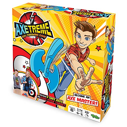 Yulu YL020455 Axetreme, Axe Throwing Kids-Interactive Family Game for Boys and Girls Ages 6+, 26.7 x 26.7 x 10 Centimeters