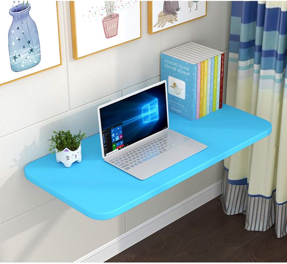 LUNEZY Wall Mounted Folding Table Computer Folding Table Folding Dining Table Wooden Dining Table 4 Colors 22 Sizes