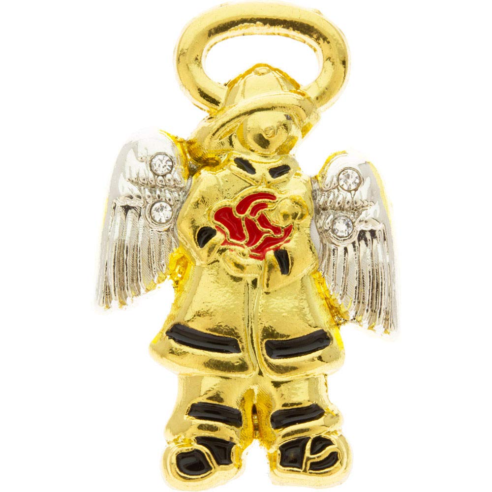 Sterling Gifts Firefighter Guardian Angel Pin