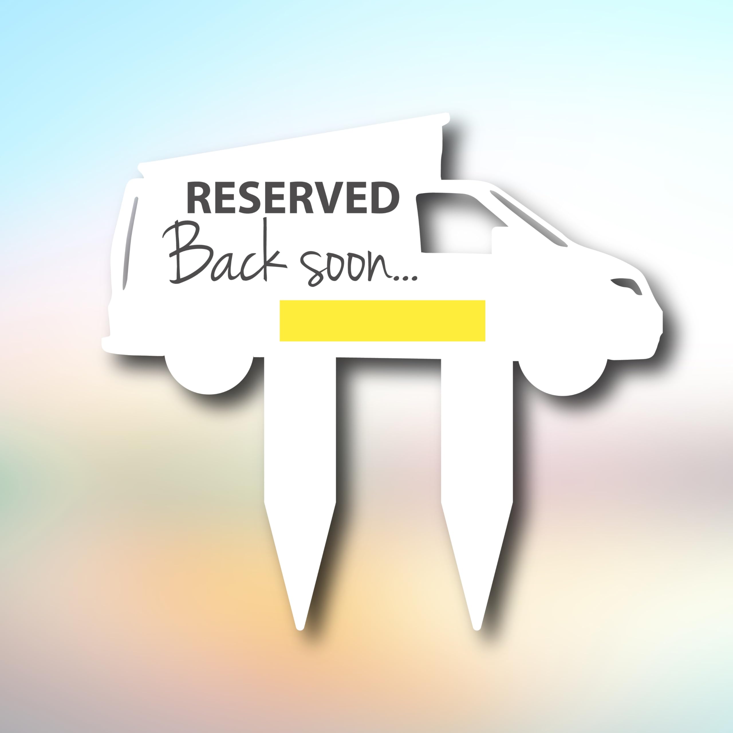 Personalised Reserved Custo Capervan Pitch Sign With Integrated