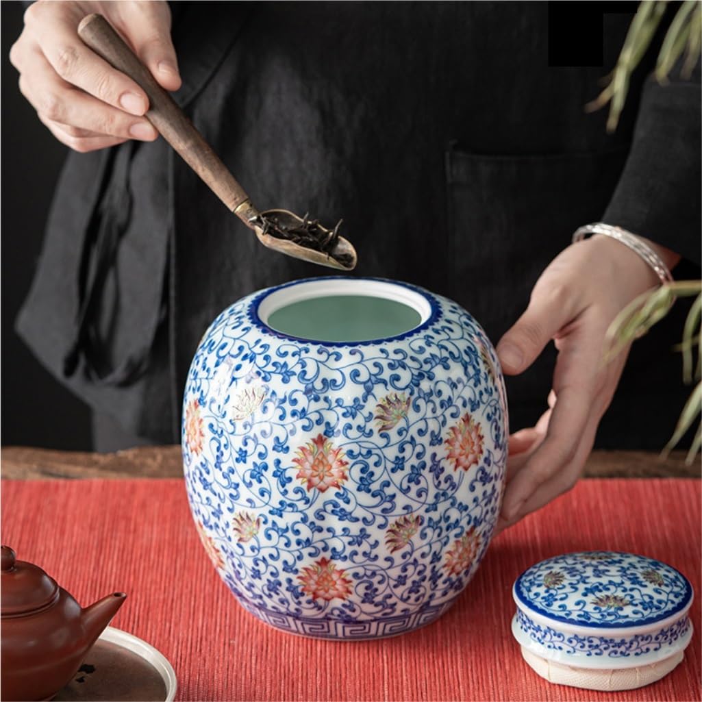 Pojemniki na herbatę i przechowywanie, ceramiczne pojemniki do przechowywania herbaty, duże opakowanie na herbatę, pudełko prezentowe, płatki śniadaniowe, puszka z herbatą (C)