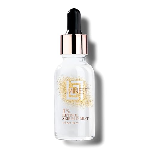 LUMINESS Suero facial antienvejecimiento con retinol al 1%, compatible con Breeze 2 Airbrush Skincare, suero facial iluminador para piel clara, acné