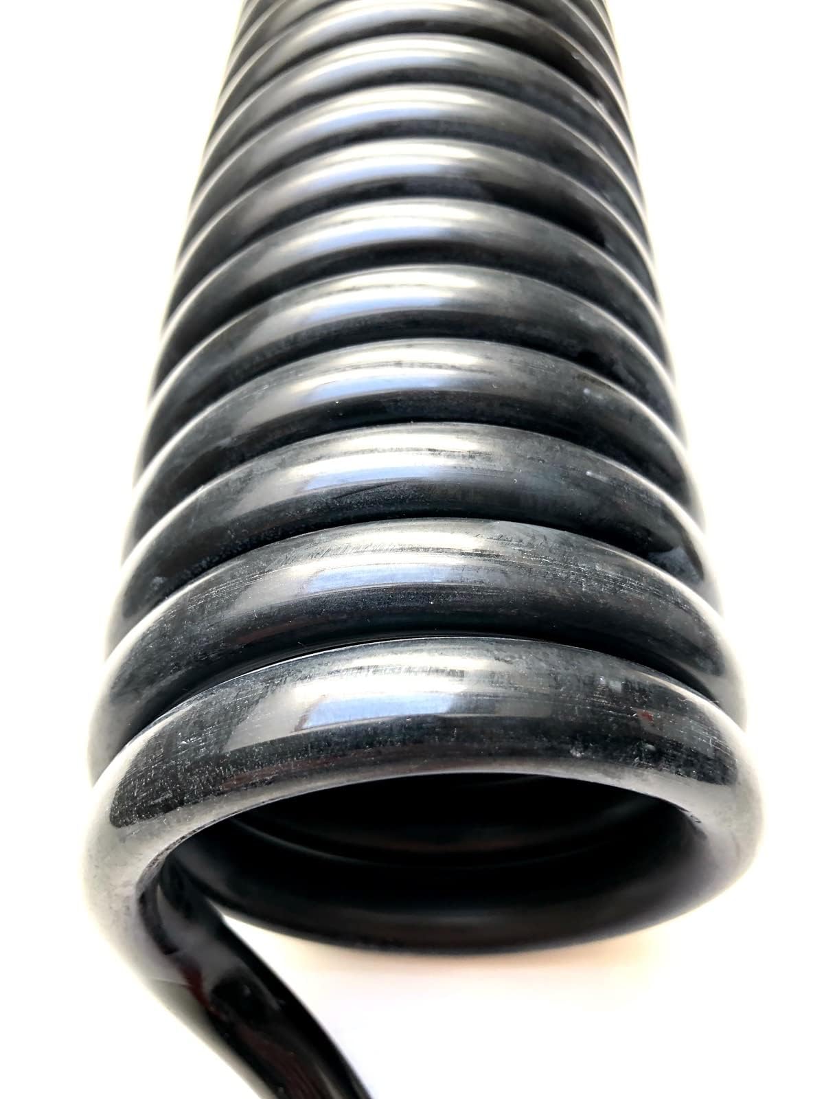 Luftwendel Druckluft Spiralschlauch 4,5m PU – 12x8mm Polyurethan Schlauch mit M22 oder M16 DIN 73378, für LKW, Nutzfahrzeuge, Anhänger und pneumatische Systeme (2x M22 - Gelb + Rot)