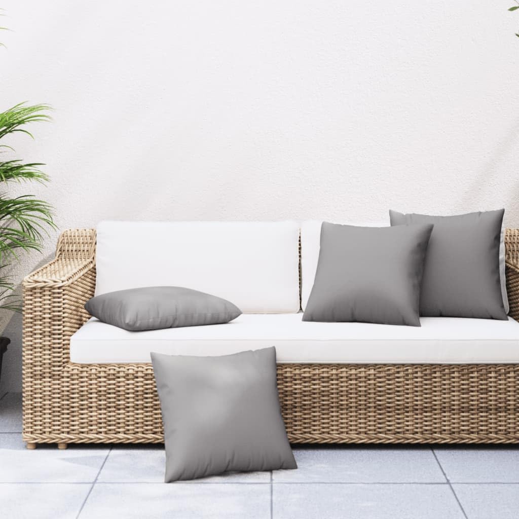Cuscini per Divano 4 pz Grigi 50x50 cm in Tessuto,Cuscini per Divano,Cuscini da Giardino,Cuscini Sedie,Cuscini per Divano Esterno-360382