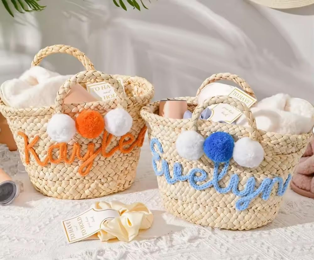 Bolsos Rafia Mujer Bolso De Paja Tejido Personalizable Para Mujer