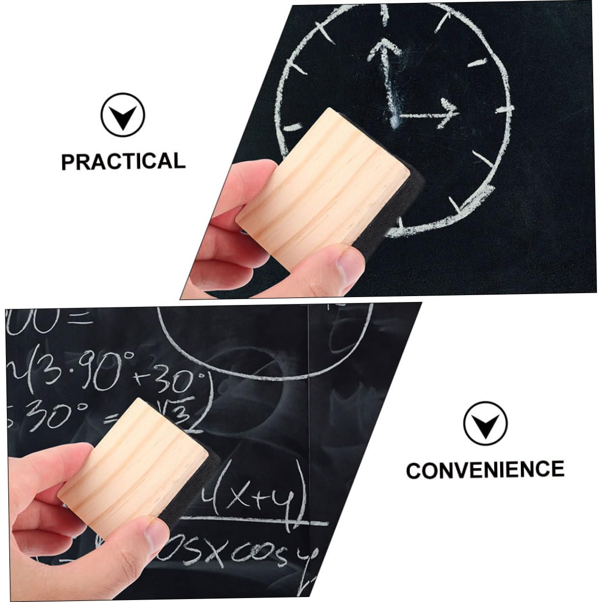 VILLCASE 5 Sätze Tafelradierer Aus Holz Wischen Whiteboard-reiniger Whiteboard-marker Kreidetafel Löschbare Stifte Schwarz Textmarker Stifte Mit Ständer Gefühlt 6 Stück * 5