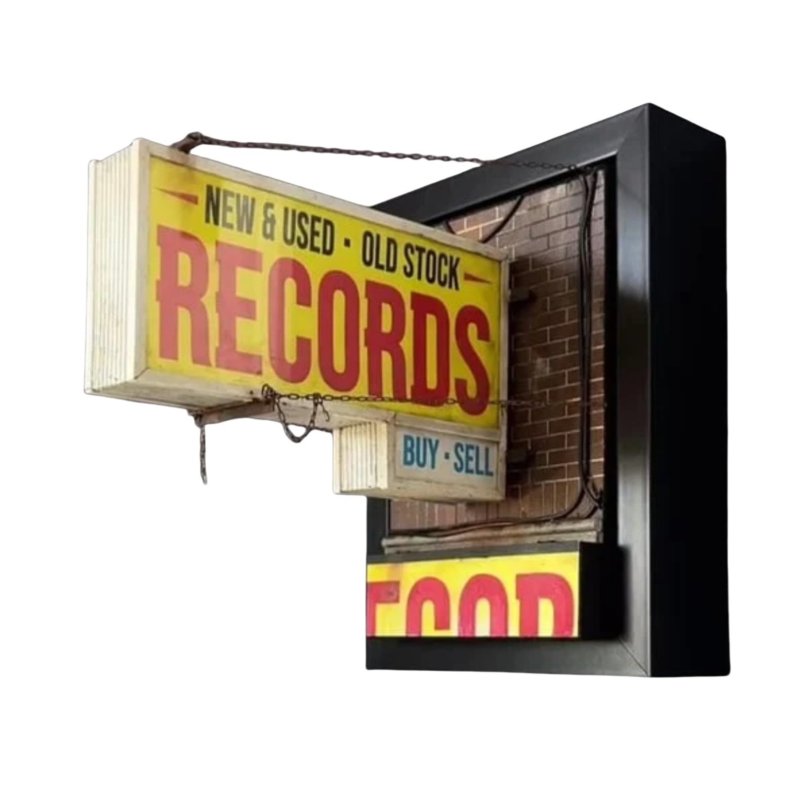 Retro Vinyl Record Wall Light – Handmade LED Decor For Music Lovers, Bedroom/Bar (Yellow)