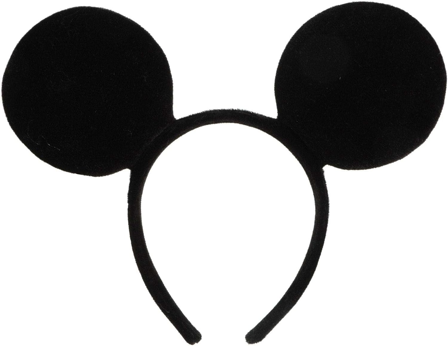 Disney Mickey Mouse Headband with Black Mouse Ears - Velour Fabric, Foam Ears