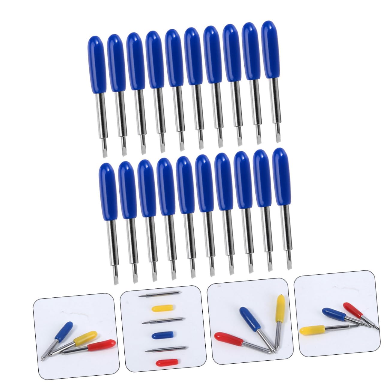 Tofficu 200stücke Ersatzklingen Für Schneidplotter Klingen Für Präzise Schnitte Kompatibel Mit Verschiedenen Schneidmaschinen Für Feine Materialien Wie Magnet Und Chipboard Langlebig