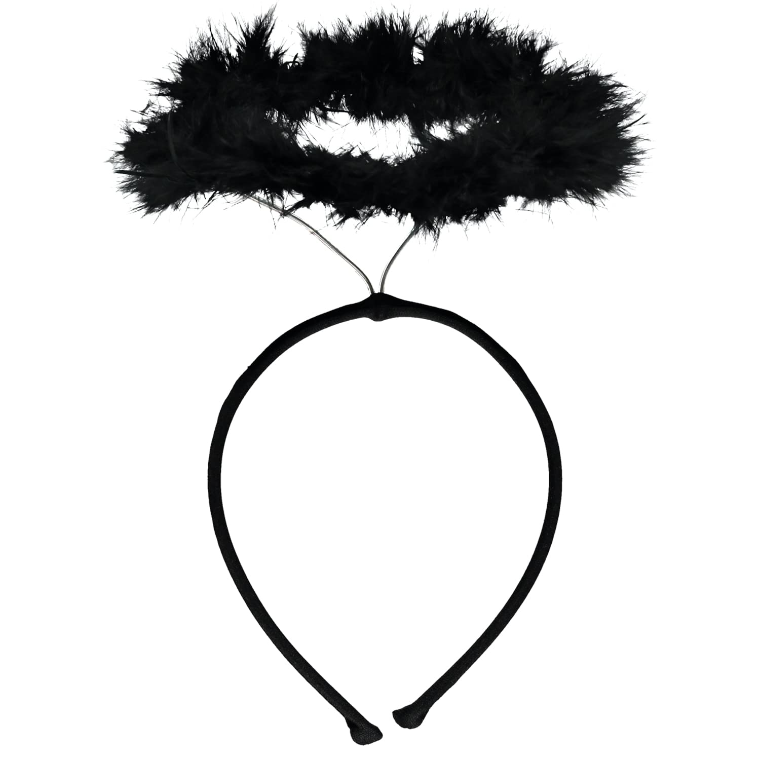 amscan 9918073 Angel Halo Headband (Black) Fancy Dress Accessory