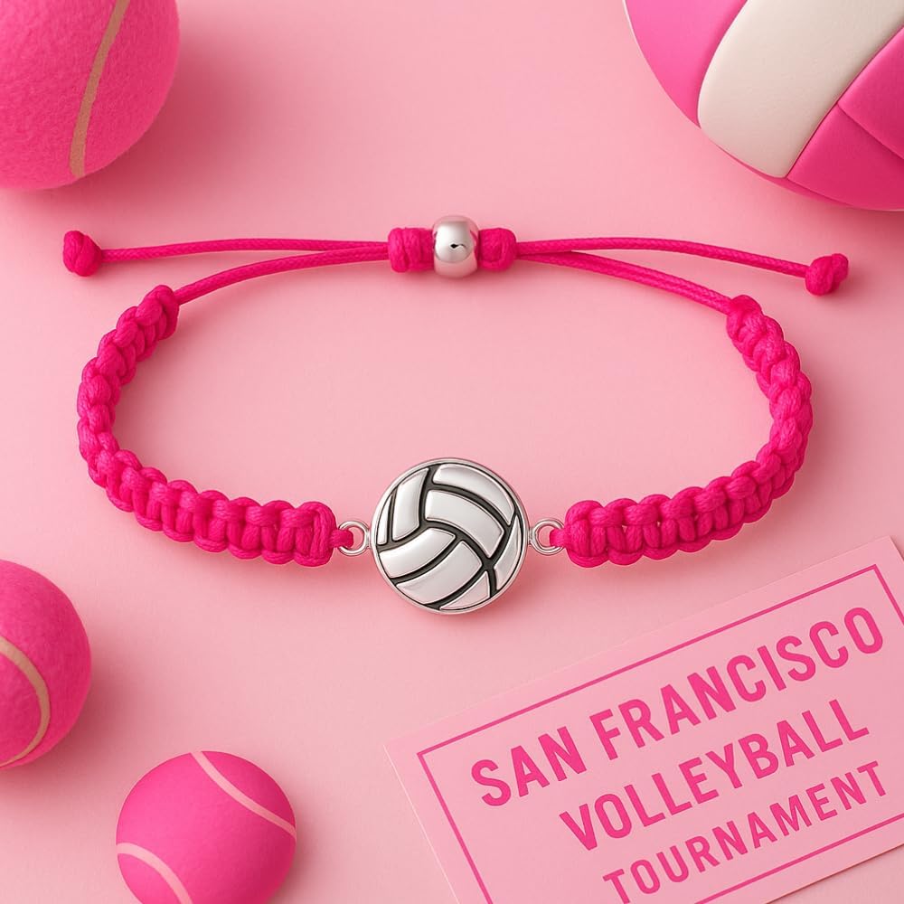 Sportybella Volleyball Charm Bracelet- Adjustable Bracelets with Volleyball Charm. Ideal Volleyball Gifts & Souvenir for Volleyball Players. Unisex Friendship Bracelet - Image 7