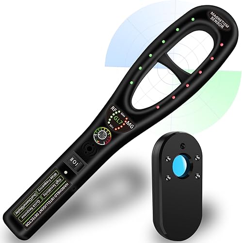 Detector de cámara portátil dispositivo de protección de privacidad, cámara oculta y detector de insectos RF con detección de rastreador GPS para