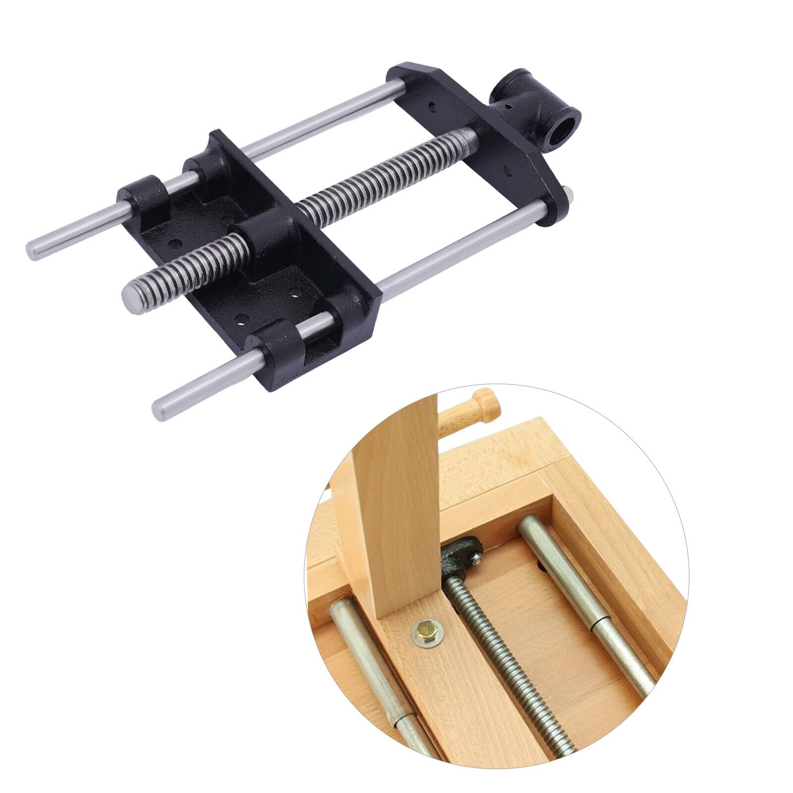Tornillo de banco para carpintería de 7 pulgadas de madera para banco de cepillado, mesa de trabajo, mandíbulas tensoras para carpintero, maquinaria y soldadura fijación de piezas de trabajo