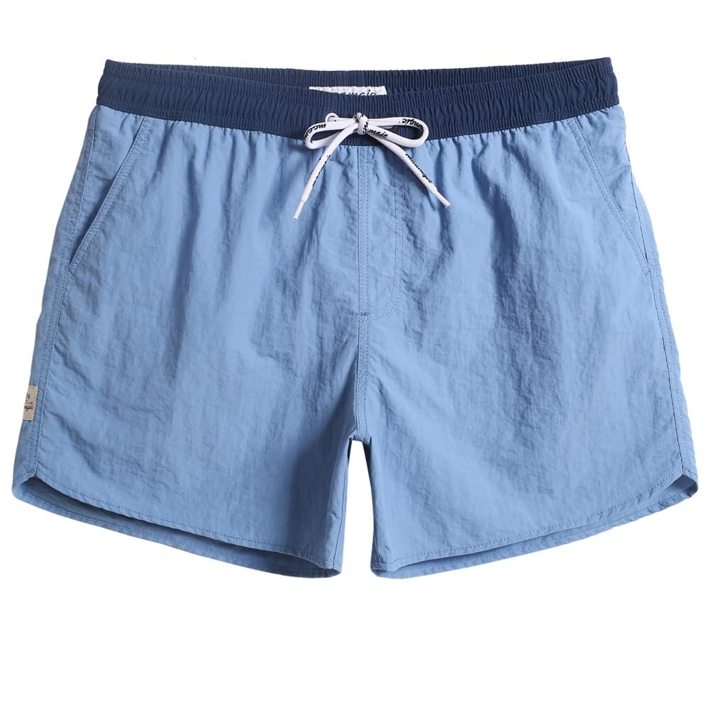maamgic Mens Swim Trunks 5" with Mesh Lining Quick Dry Bathing Suits for Men Swim Shorts Swimwear