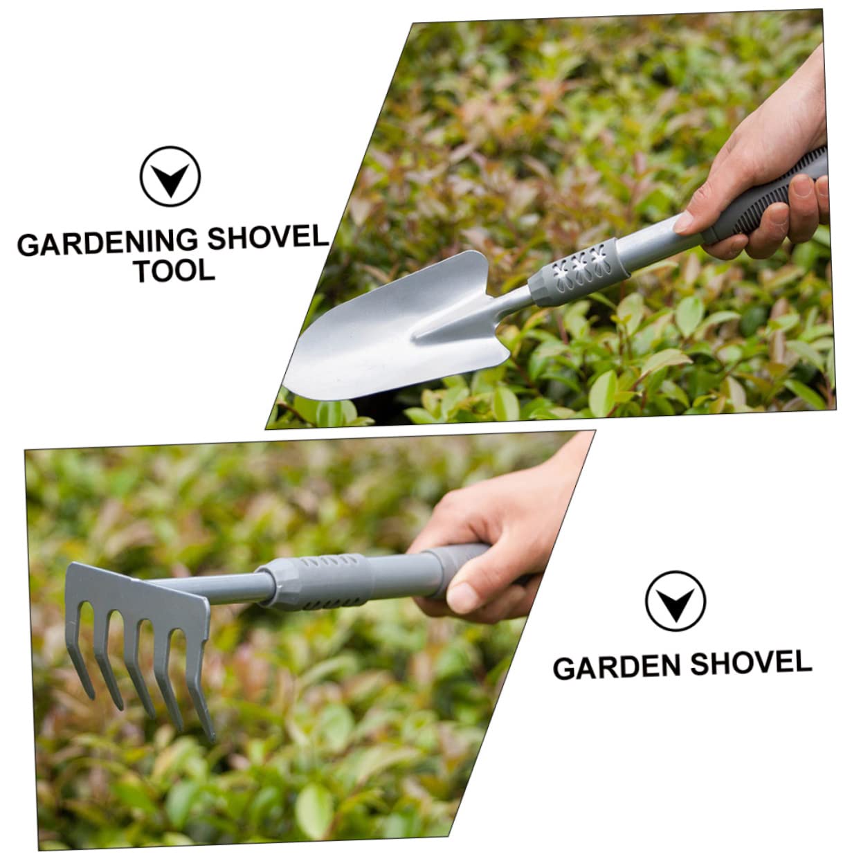 VANZACK Lot de 3 Set de Set de Outils de Jardinage Pelle à Creuser Pelle à Transplanter en Acier et PVC et Repiquage