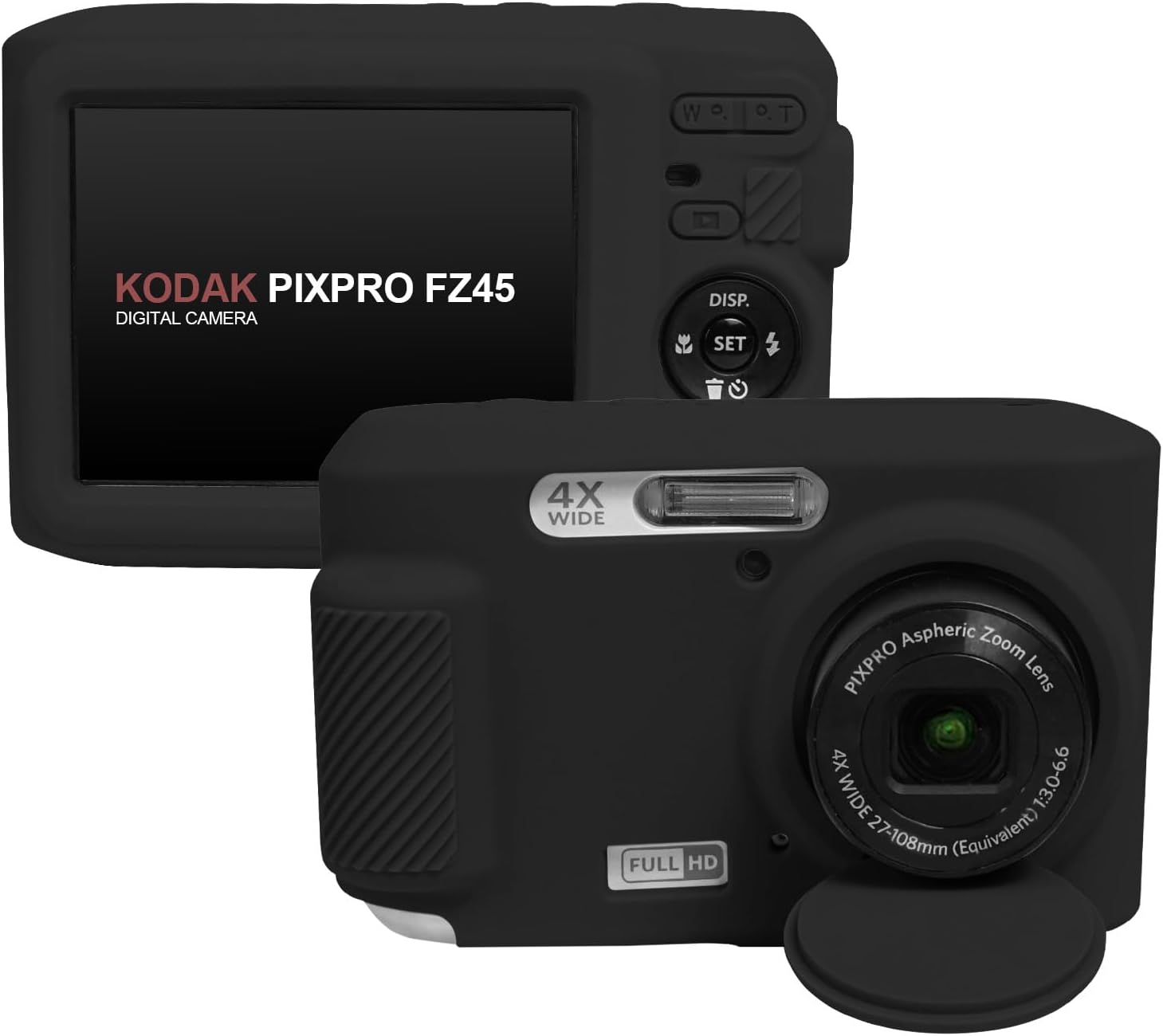 Case With Removable Lens Cover for Kodak PIXPRO FZ45 Camera(Black)