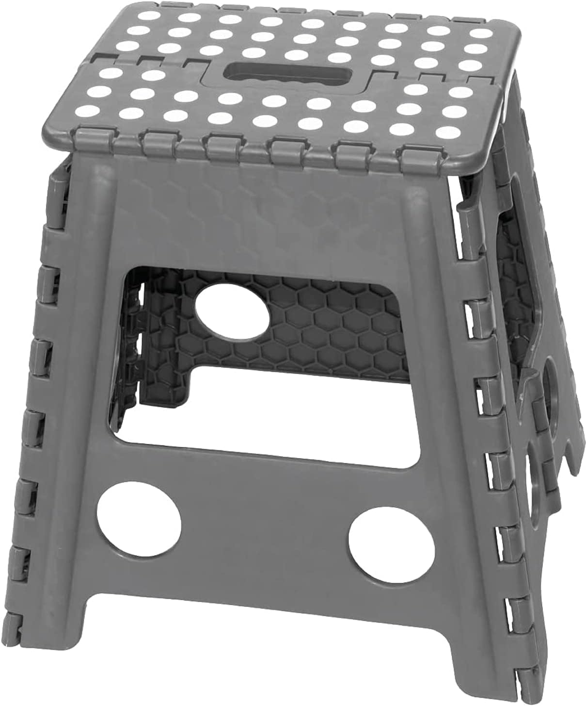 ZYBUX 16 Inches Folding Step Stool Lightweight Plastic Step Stool