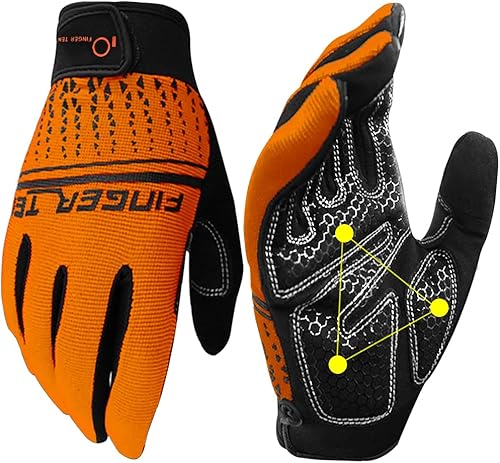 Guantes de entrenamiento de dedo completo para levantamiento de pesas para hombres y mujeres con relleno, guantes de ejercicio de gimnasio de mano