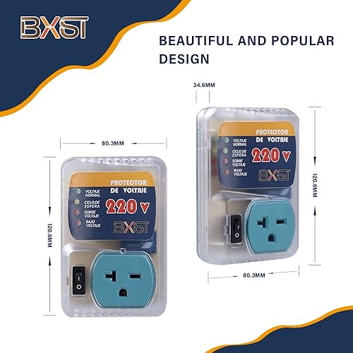 Miniatura 6 de GIDEON 2 protectores de sobretensiones de EE. UU. Protector de voltaje ajustable para refrigerador aire acondicionado 220V 4400W20A Una toma en la