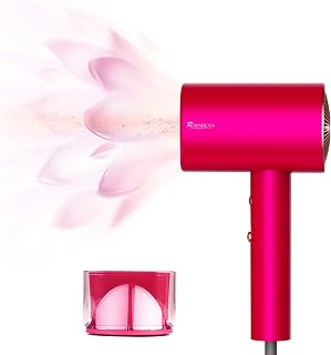 Patented Water Ionic Hair Dryer, 1800W Professional Blow Dryer (with Powerful AC Motor), Negative Ion Technology, 3 Heating/2 Speed/Cold Settings, Contain 1 Nozzles , for Home Salon Travel Pregnant Kids