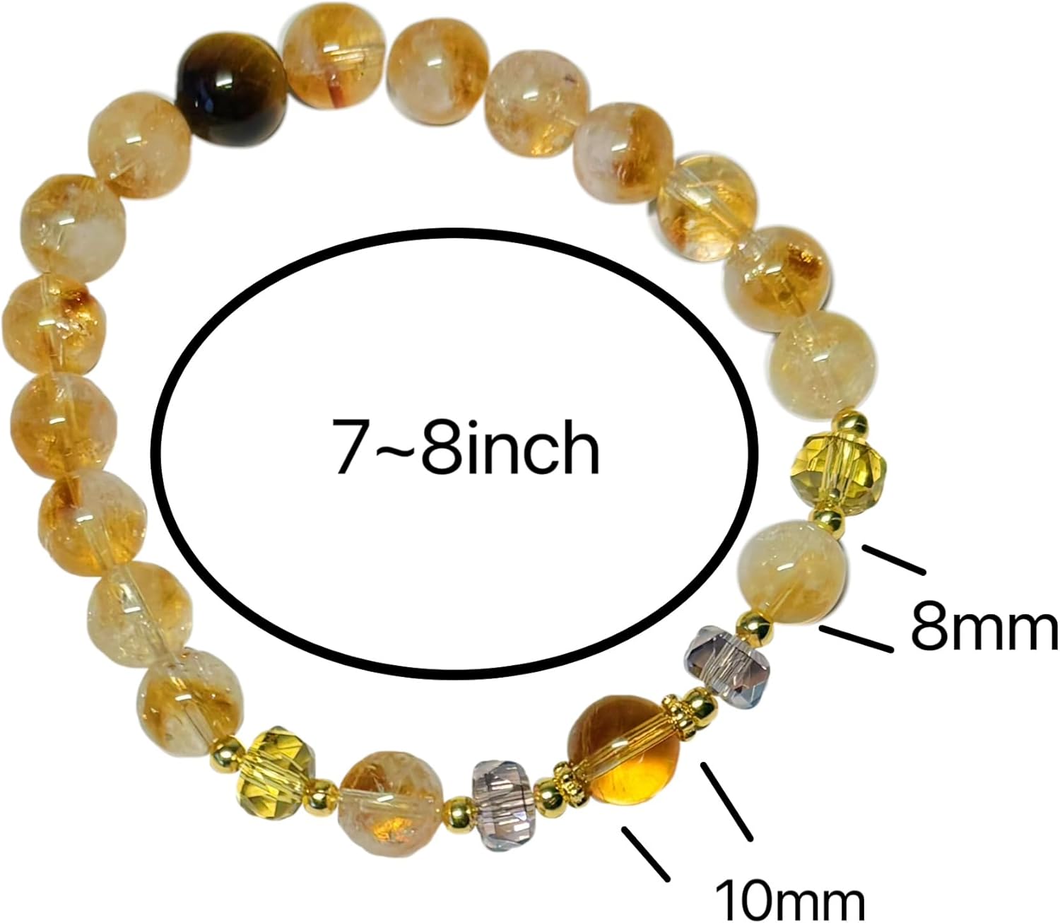 Beaded Bracelets for Women, Healing Crystal Bracelet, Natural Gemstones Anxiety Stress Relief, Energy Gifts, Handmade - Image 2