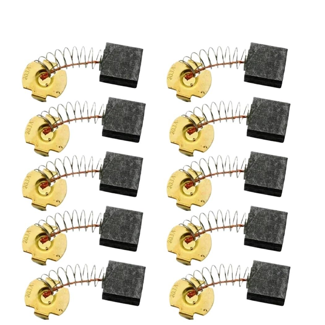 Vcaldgfz Cb203 10Pcs Carbon Brush For Ga5030 Cb 325/459/303/419/203/85​ Gv5000 4301Sv 6510B-2 8410B 9035 9504Bh 6510(Cb203)