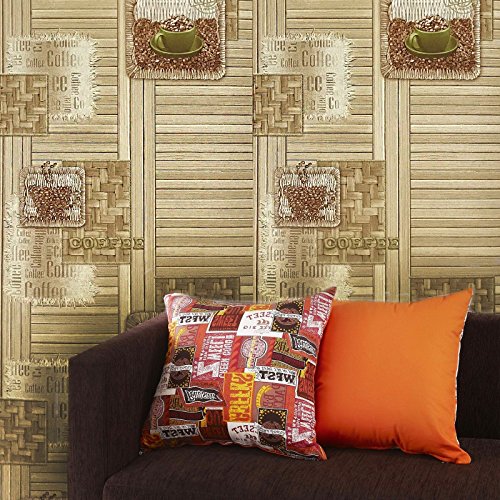 Slavyanski Vinyl double roll wallcovering Wallpaper wall decor coverings textured wood & wicker bamboo pattern patterned 3D washable modern brown gold metallic textures stripes glitters grasscloth stl