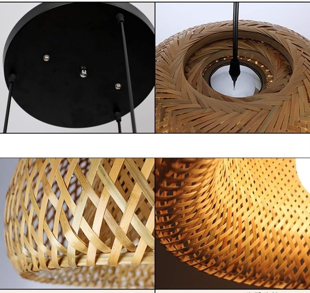 Rustykalna rattanowa lampa wisząca Farmhouse Bambusowa lampa wisząca 3 światła wiklinowy kosz tkany żyrandol salon bar jadalnia sufit oświetlenie wiszące