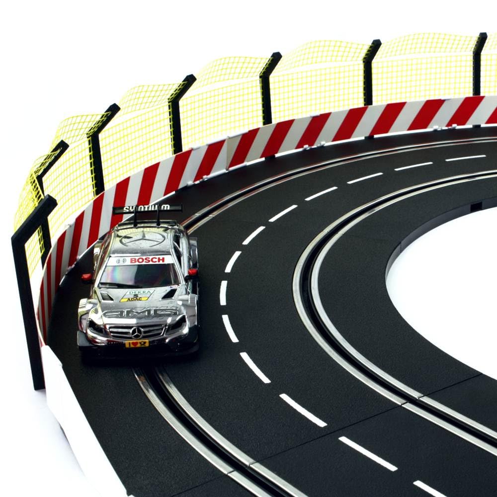 Overdrive-Racing Fangzaun 5m kompatibel mit Carrera Digital 124 132 EVO Kurven Geraden Zaun Bande Slotcar