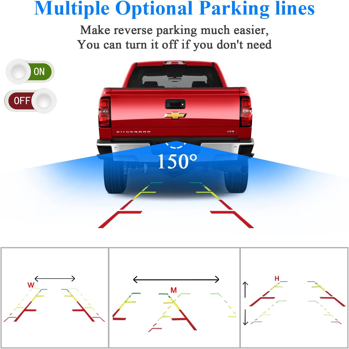 Crazy Clearance DoHonest Wireless Backup Camera HD 1080P with 5 Monitor, Night Vision Bluetooth Camera Stable Digital Signal for Pickup Truck Van Camping Car License Plate Hitch Rear View Camera DIY Guidelines-V11