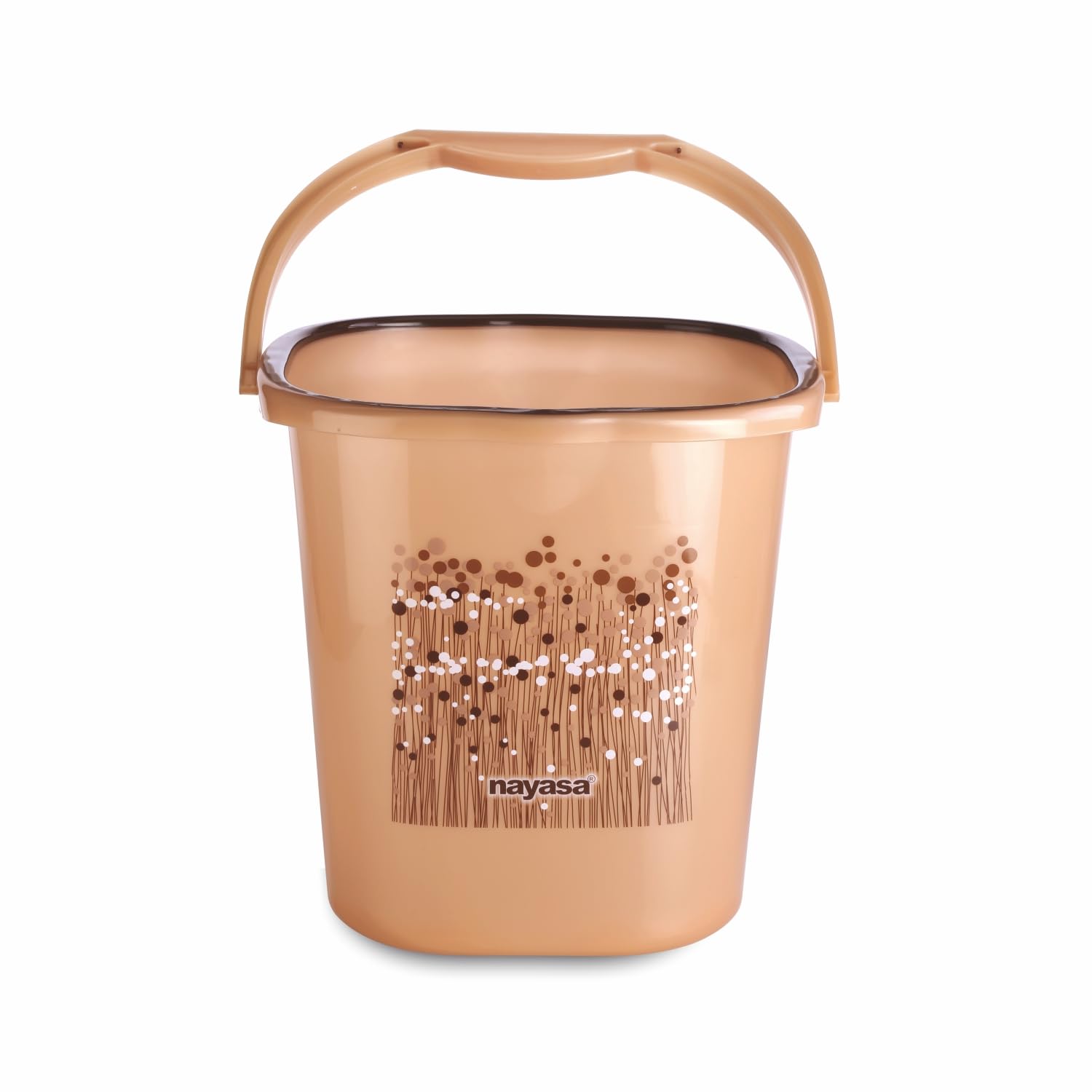 Nayasa Plastic Bucket Set of 20Ltrs (Brown Colour)