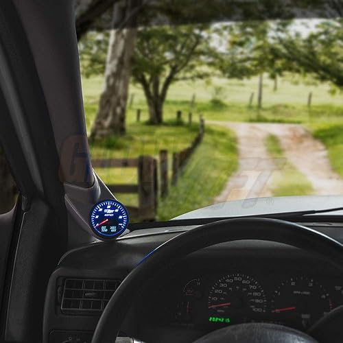 Miniatura 2 de GlowShift Paquete de medidor diésel 3 en 1 compatible con Ford Super Duty F-250 F-350 7.3L Power Stroke 1999-2002  Esfera negra de 2.362 in 1500 F