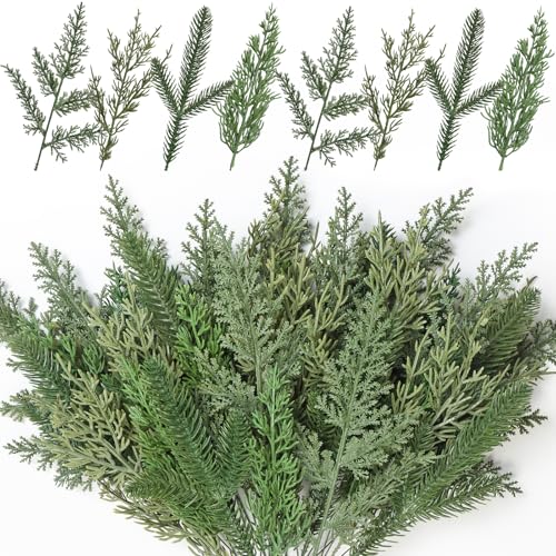 Künstliche Tannenzweige Weihnachtsdeko 40 Stück Tannenzweige...