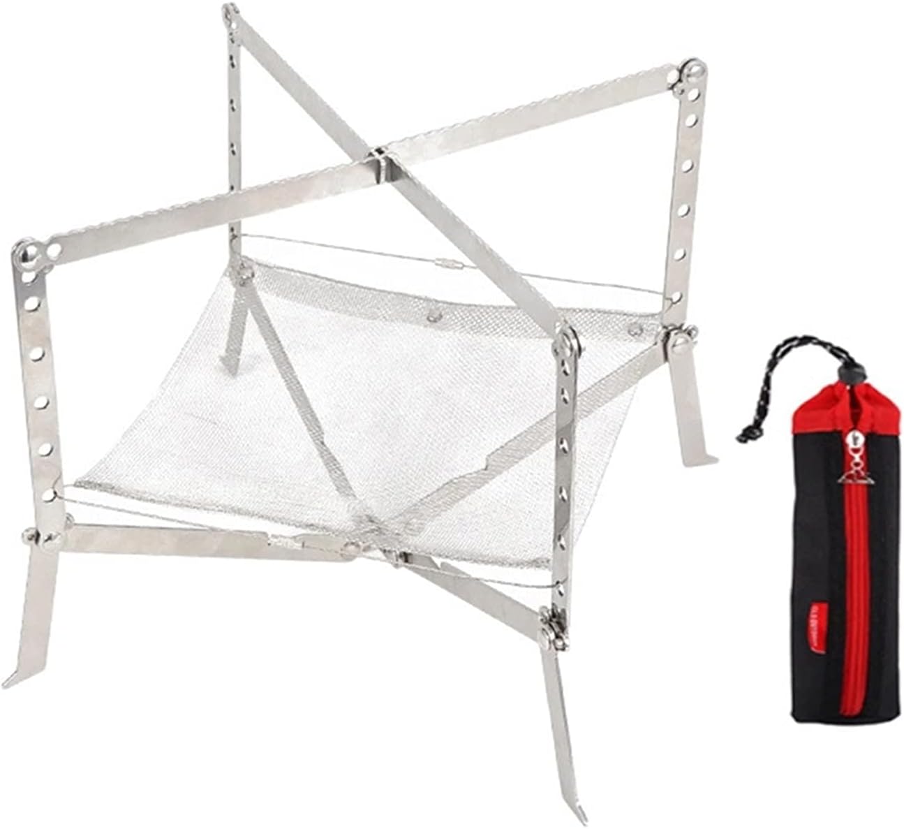 薪ホルダー 焚き火 キャンプファイヤー ピット アウトドア キャンプ 薪ストーブ スタンド ステンレススチール 折りたたみ式 メッシ