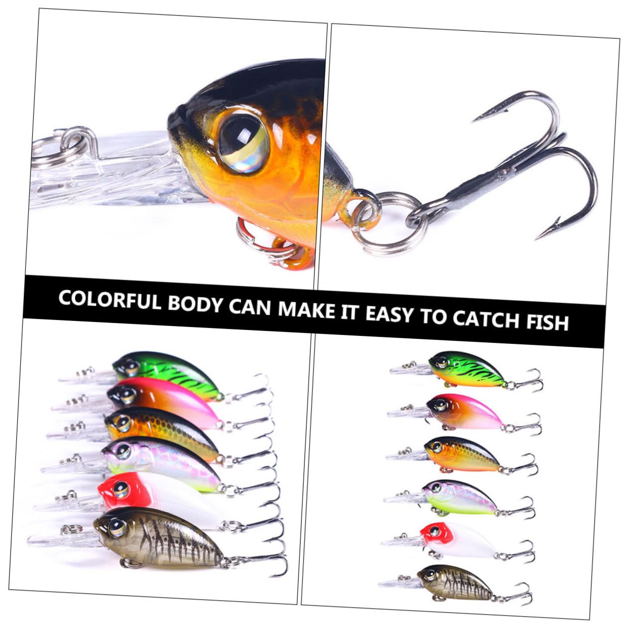 Toyvian Señuelo Cebo Artificial Abordar Kit De Señuelos De Pesca Señuelos Cebos Sonajas Azul Equipo Pececillo Desechos Cebos Coloridos Cebo De Pesca Vistoso Abs