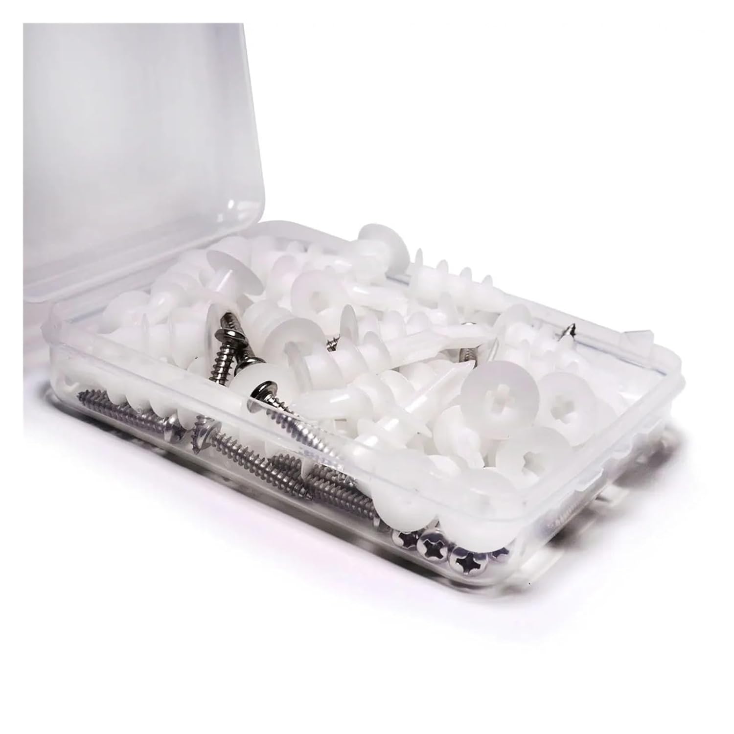 50 Pieces White Self Drilling Anchors with Screws Kit Gypsum Board and Assortment(10x33)