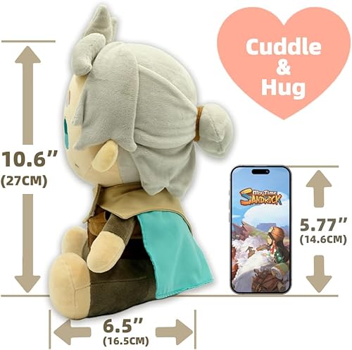 Miniatura 7 de My Time at Sandrock Fang - Juguetes de peluche con trajes extraíbles, producto oficial bellamente diseñado, 10.6 pulgadas de alto