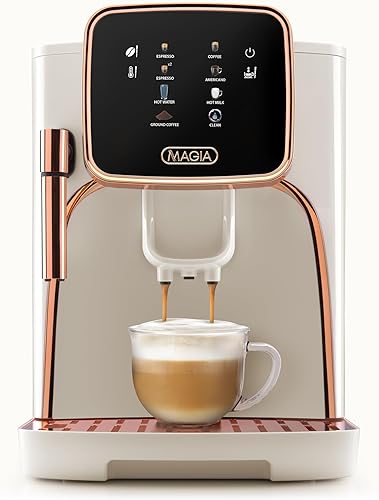 Miniatura 11 de Zulay Kitchen Magia Clasica - Máquina automática de café expreso con molinillo integrado, cafetera de panel táctil, espumador de leche con varita de