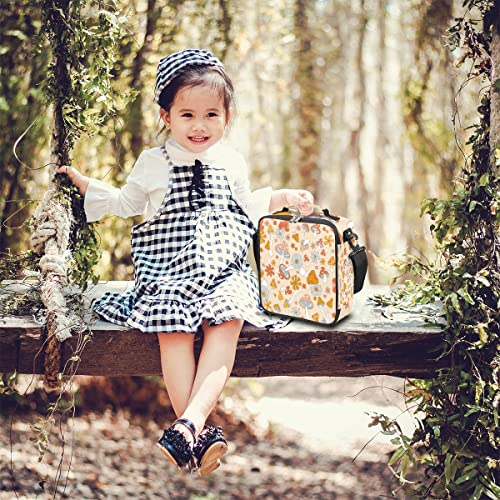 Mushroom Insulated Lunch Bag Reusable Cooler Lunch Box Freezable Thermal Leak-Proof Tote Shoulder Strap For Office Picnic Lunch Tote Bag #TOP5